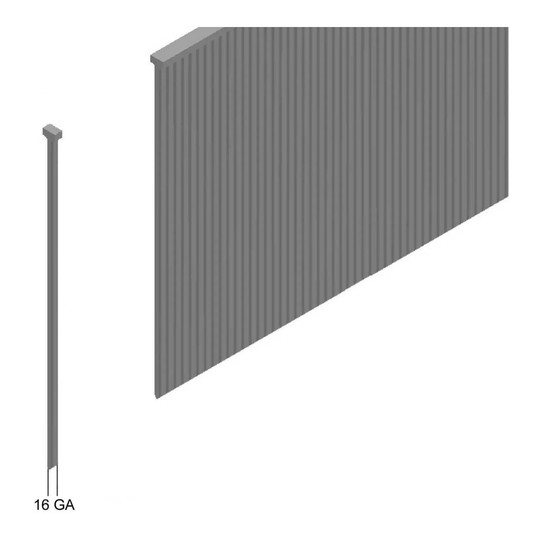 16-gauge 1-1/2 inch galvanized steel finish nails, 2,500-pack