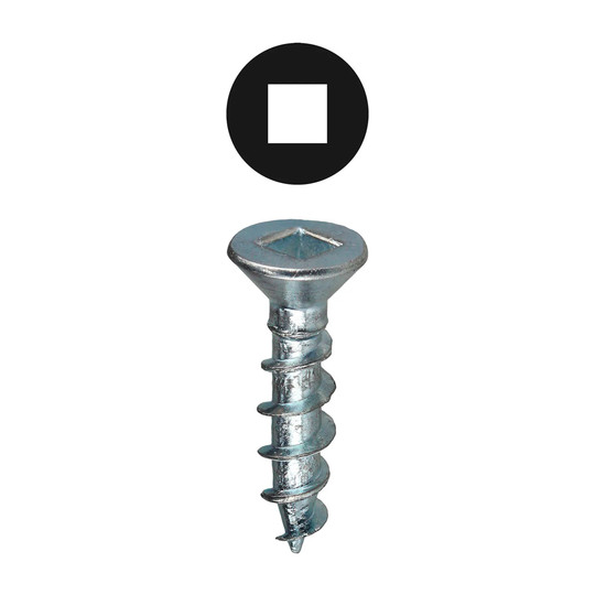 #10 x 1-1/2 inch zinc-plated flat head wood screws, 100-pack