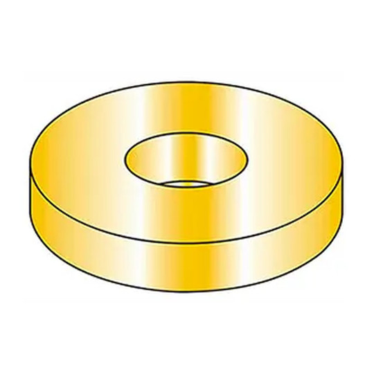 M12 hardened steel zinc yellow flat washers, 100-piece package