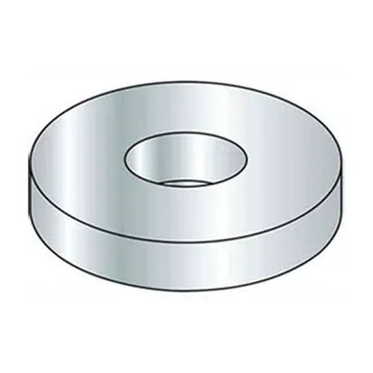 Zinc-plated steel SAE Grade 2 flat washer with 1-9/16 inch inside diameter