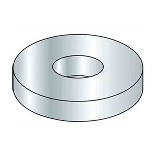 5/16 inch SAE zinc-finished steel flat washer with 11/32 inch inside diameter