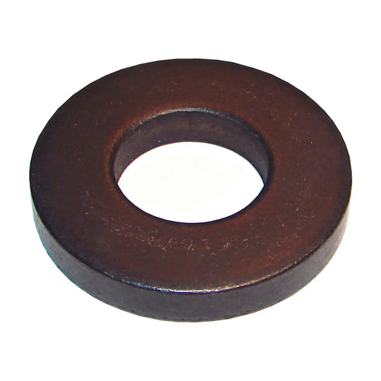 Black oxide heavy-duty steel flat washer, 5/16 inch size with 3/4 inch outside diameter