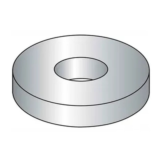 Zinc-plated steel #10 SAE flat washer with 7/32 inch inside diameter
