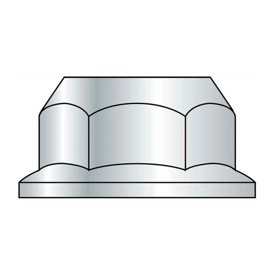 1/4-20 UNC serrated hex flange nuts with Zinc CR+3 finish