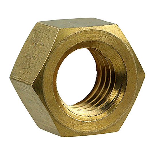 Solid brass #10-32 machine screw hex nuts, 100-pack