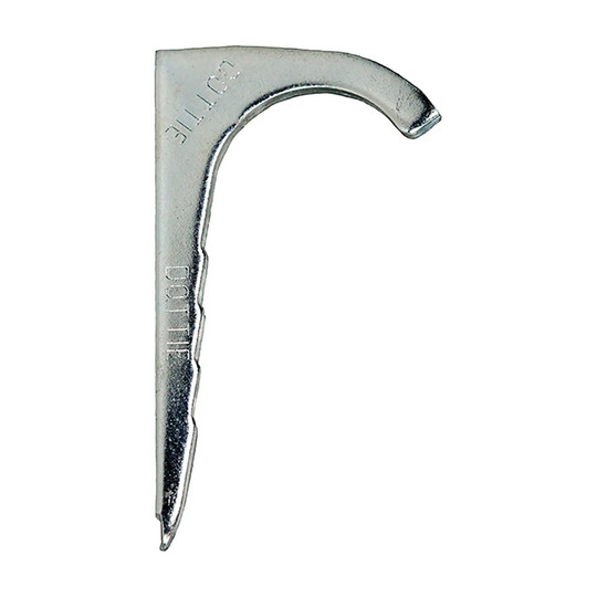 Zinc-plated carbon steel nail strap for 3/4-inch pipe and 1-inch EMT