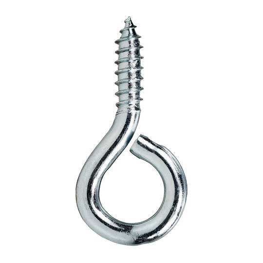 #4 low carbon steel screw eyes with closed circular eyes, 50-pack