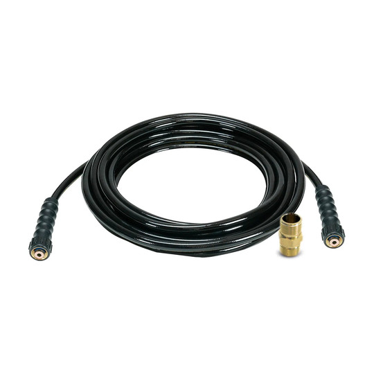 Black cold water pressure washer replacement and extension hose with M22 threaded connections