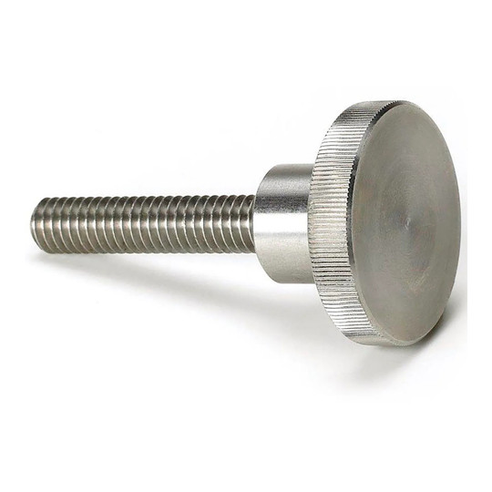 Stainless steel knurled shoulder thumb screw with 5/16-18 thread