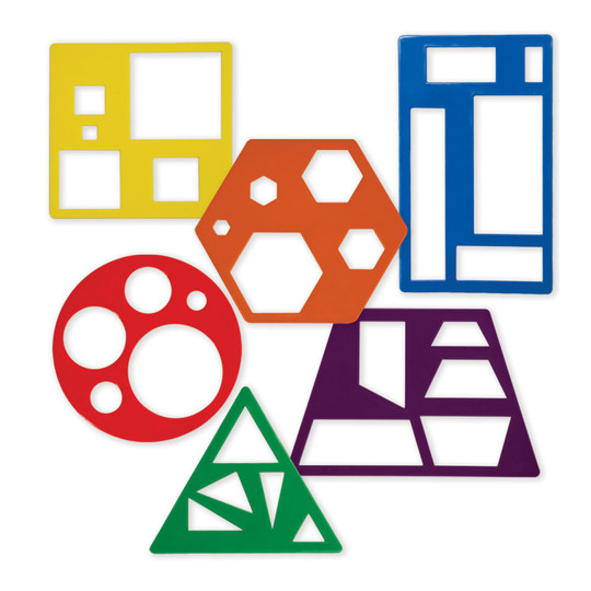 Assorted Geometry Tracing Stencil Set, 6 Pieces