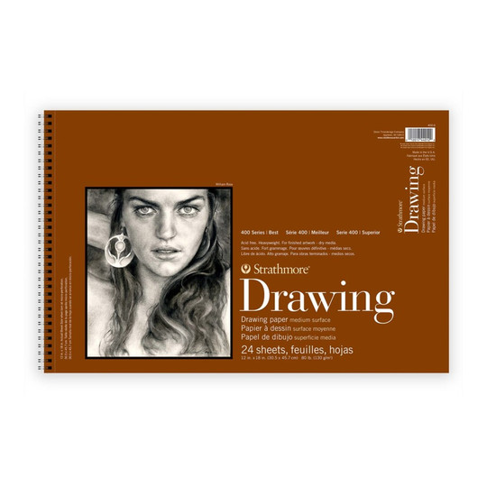 400 Series Drawing Paper Pad, 12 x 18 in., 24 Sheets