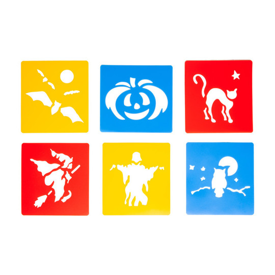 Halloween Plastic Stencil Set, 6 Pack