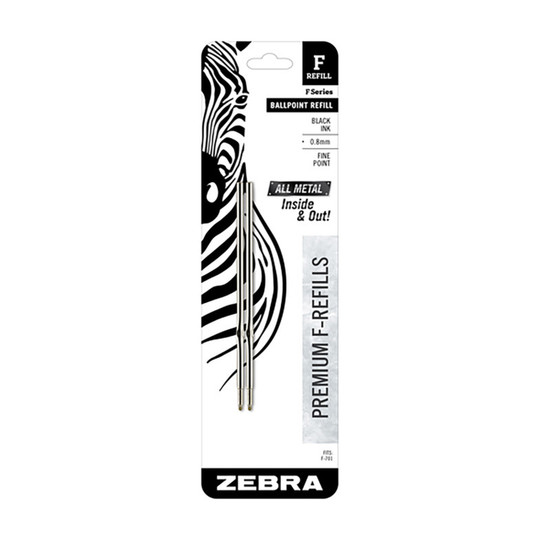 F-Series Black Pen Refills, 0.8 mm, 2-Pack