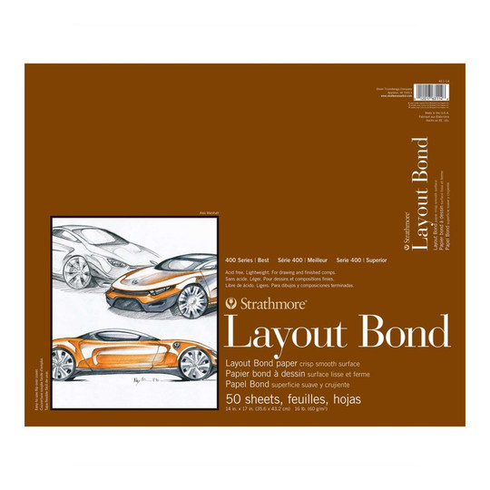 400 Series Layout Paper Pad, 50 Sheets, 14 x 17 Inches