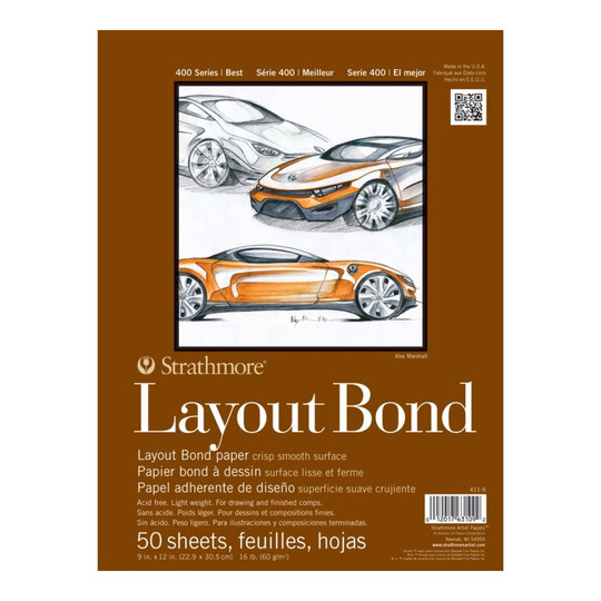400 Series Layout Paper Pad, 9 x 12 Inches, 50 Sheets