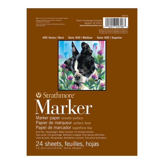 400 Series Marker Paper Pad, 6 x 8 in., 24 Sheets