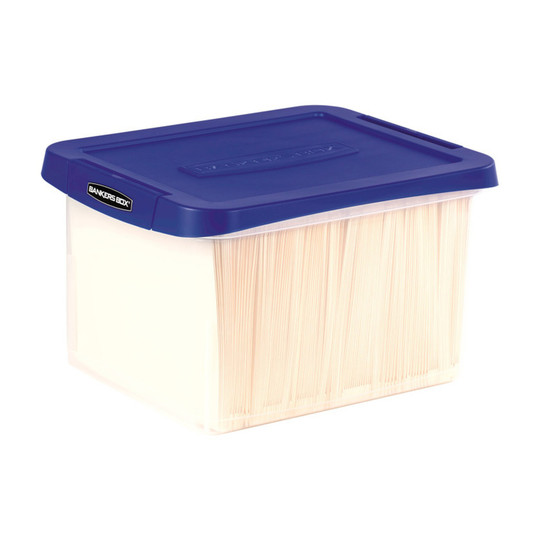 Heavy-Duty Letter/Legal Plastic File Storage Box with Locking Lid