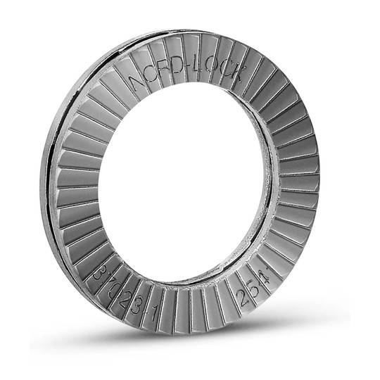 Silver M22 stainless steel wedge locking washer