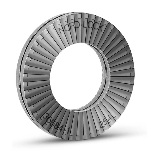Silver 1/2 in. large outside-diameter 254 SMO stainless steel wedge locking washers