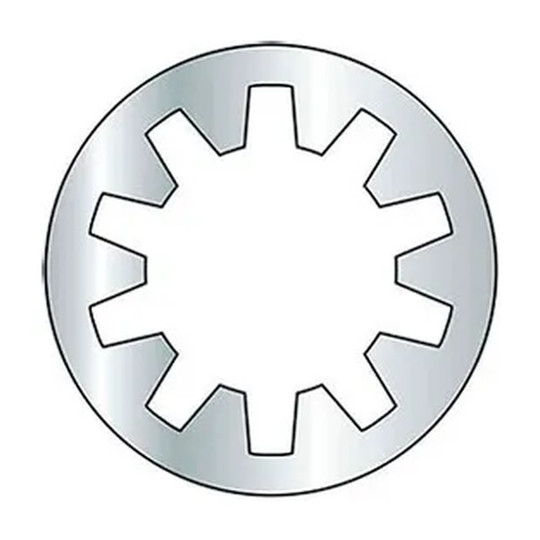 7/16-inch internal tooth lock washers, Grade 2 steel, pack of 100