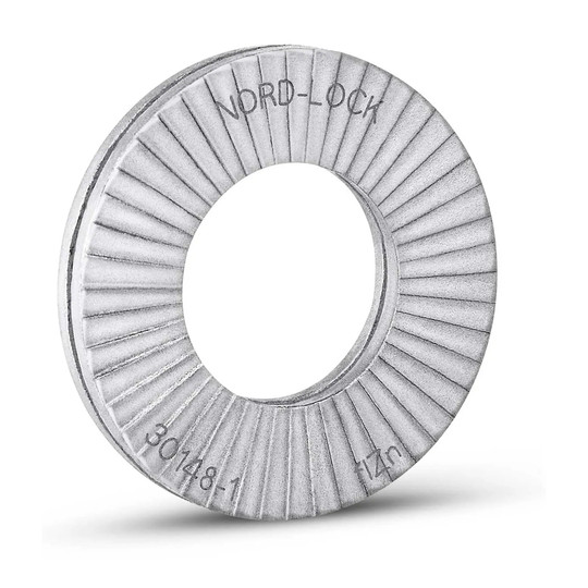 Gray M14 large outside-diameter carbon steel wedge locking washers