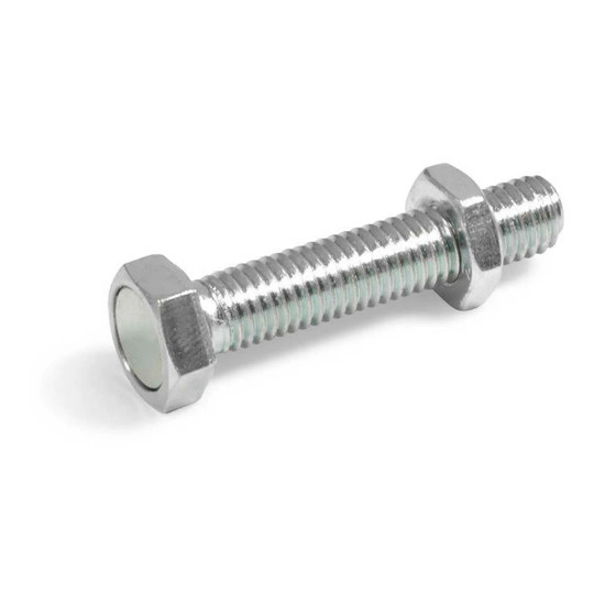 Steel magnetic setting bolt with locking nut