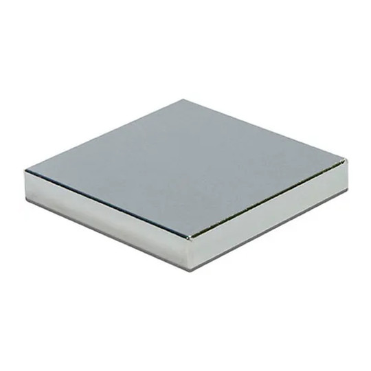 Silver adhesive-backed rectangular polymagnet