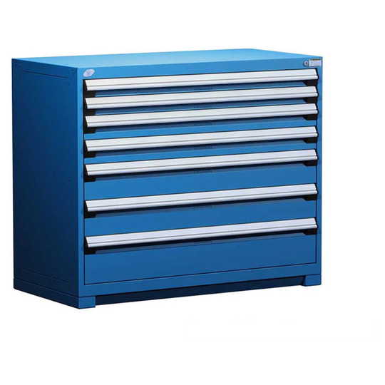 7-Drawer Heavy-Duty Modular Cabinet, 48"W x 24"D x 40"H - With Dividers