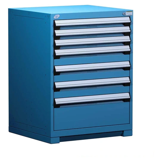 7-Drawer Heavy-Duty Modular Cabinet, 30"W x 27"D x 40"H - With Dividers