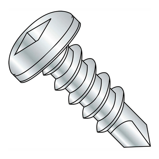 #10 x 1 inch square drive pan head self-drilling screws, 2,000-pack