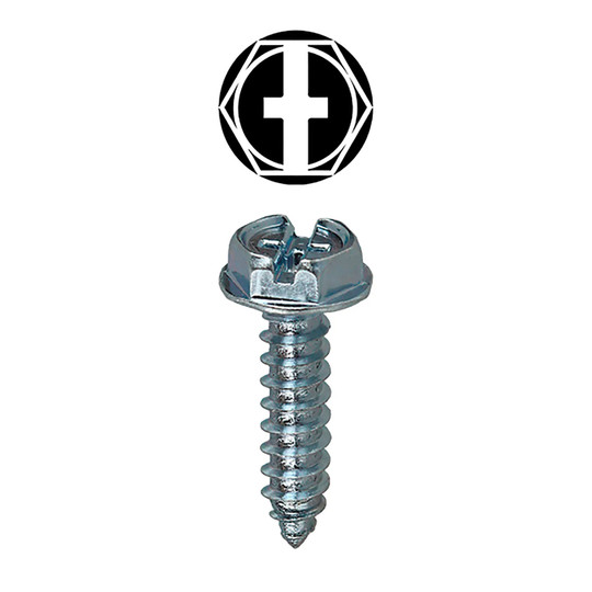 Assorted #10 carbon steel sheet metal screw kit with hex washer heads