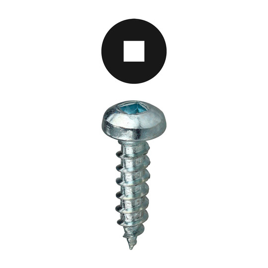 Square drive pan head sheet metal screws, #12 x 1-1/4 in., 100-pack