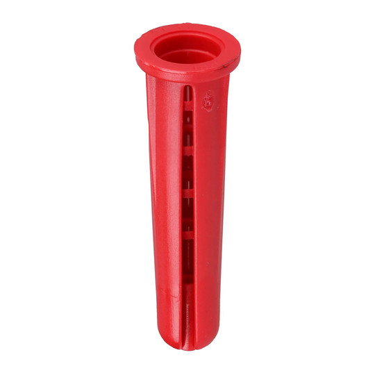 Red conical plastic anchors for #6, #8 and #10 screws, 100-pack