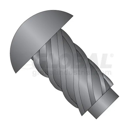 Black oxide #0 x 3/16 round head Type U-drive screws