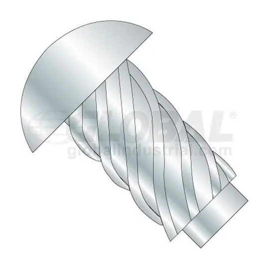 #0 x 1/8 inch round head Type U drive screws with zinc bake finish