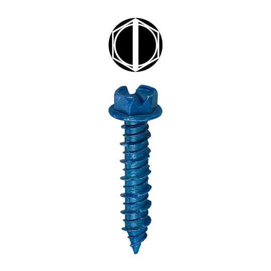 Slotted hex washer head concrete screw anchors, 1/4 in. x 1-1/4 in., 100-pack