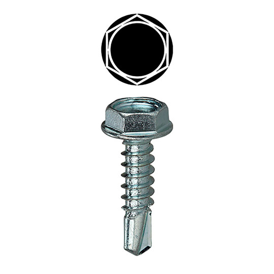 Assorted #8 self-drilling hex washer head screw kit