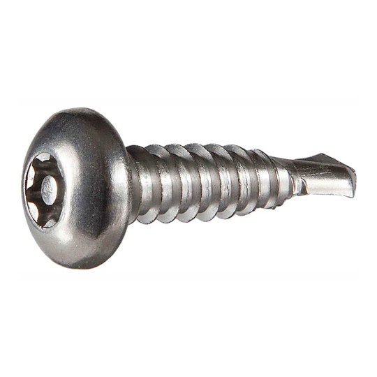 #12AB x 1 inch pin-head security self-drilling screw with pan head