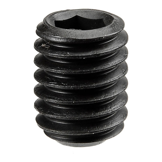 Black oxide cup point socket set screw with 3/8-16 UNC thread and 1/2 inch length