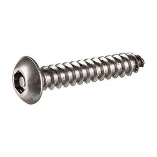 Black oxide #6AB x 1 inch security sheet metal screw with button hex socket head
