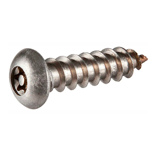 #14A x 1 in. security sheet metal screw with button Pin Torx T-27 head