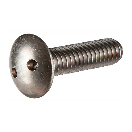 Brass oval head spanner drive security machine screw