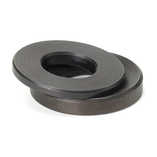 Black oxide spherical washer set with 3-1/4 inch outside diameter