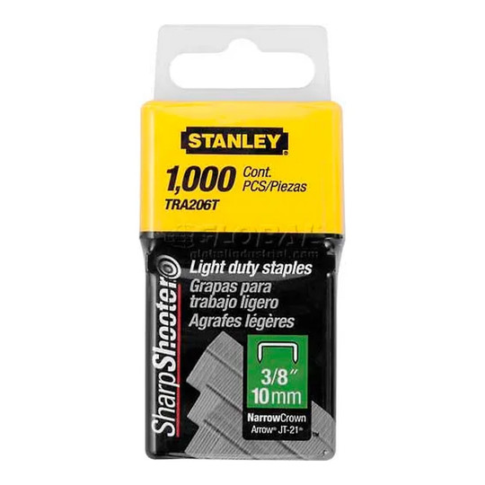 Box of 3/8 in. light duty wide crown staples, 1,000-pack