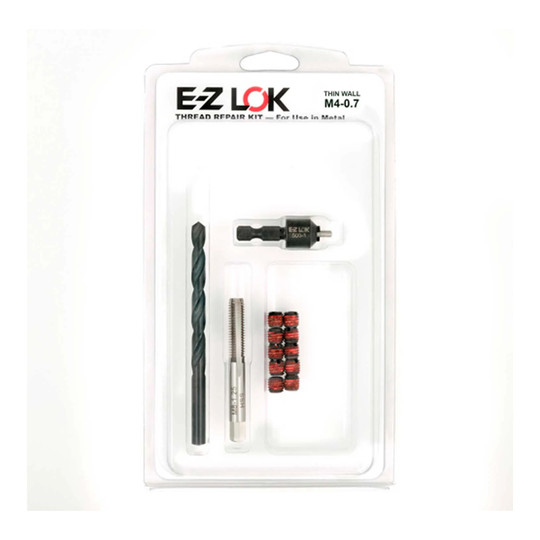 Thin-wall metal thread repair kit for M4-0.7 x 5/16-18 threaded holes