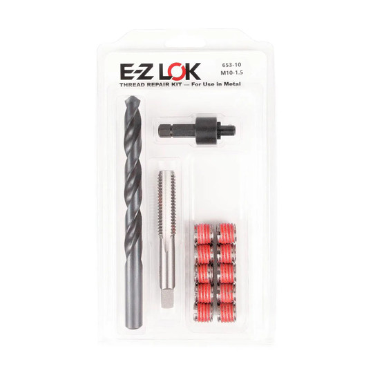 Stainless steel standard-wall threaded insert with M10-1.5 internal thread