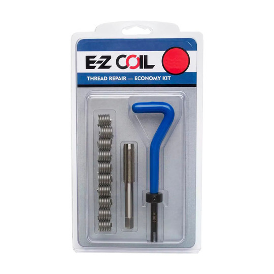 8-36 x 1D metal thread repair kit with threaded inserts, STI tap, and installation tool