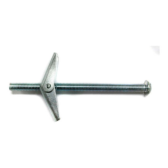 Steel zinc combination toggle bolts with slotted round heads