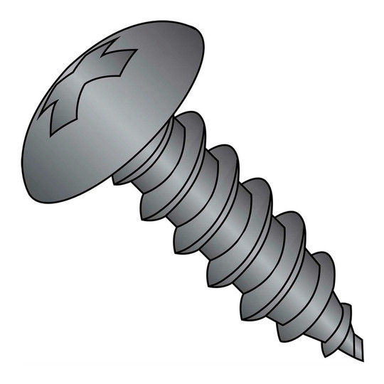Black oxide Phillips full contour truss head self-tapping screws