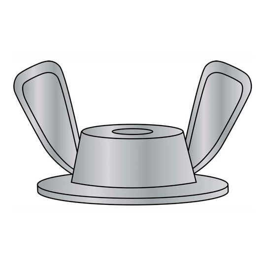 1/4-20 zinc alloy washer-base wing nuts in a 1,000-piece package